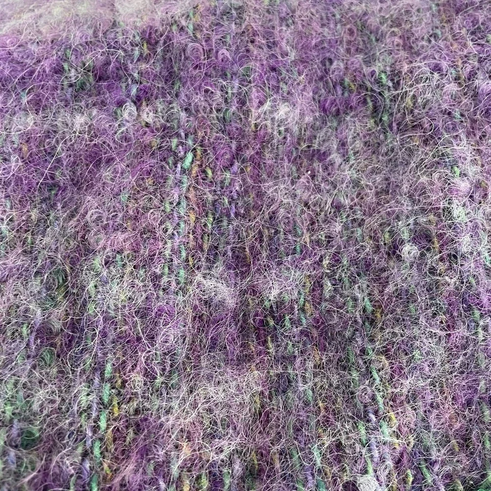 Vintage Avoca Handwoven Pure Wool Purple Throw Made In‎ Ireland | 37 x 53